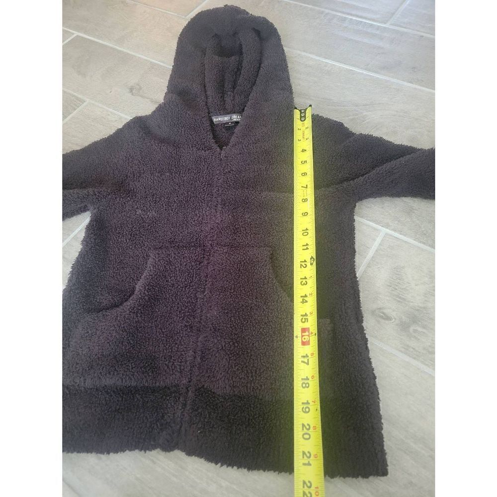Barefoot Dreams Cozychic Zip Up Hooded Sweater Size Small Chocolate Brown - Picture 4 of 7